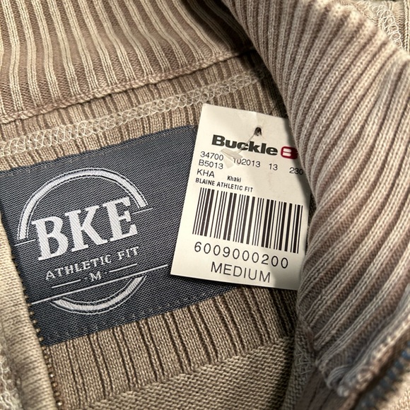 NWT BKE Khaki BLAINE ATHLETIC FIT Full Zip Up Sweater/Cardigan SZ M - Picture 5 of 6